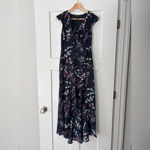 Banana Republic Floral Ruffle-Wrap Maxi Dress